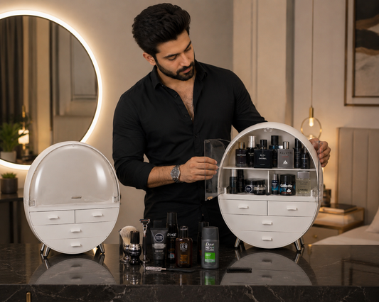 Title Multi-Purpose Cosmetic & Accessories Organizer – Makeup, Skincare, Jewellery & Personal Care Storage for Men & Women