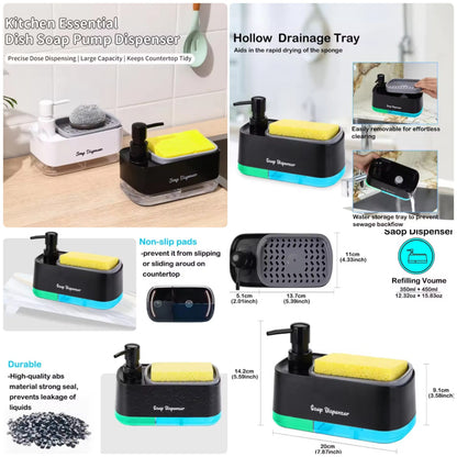 2-in-1 Kitchen Soap Dispenser & Sponge Holder