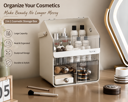 Multi-Purpose Cosmetic Organizer Box – Makeup, Skincare & Beauty Storage