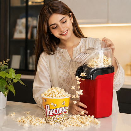 Hot Air Popcorn Maker Machine – Oil-Free Electric Popcorn Maker for Home
