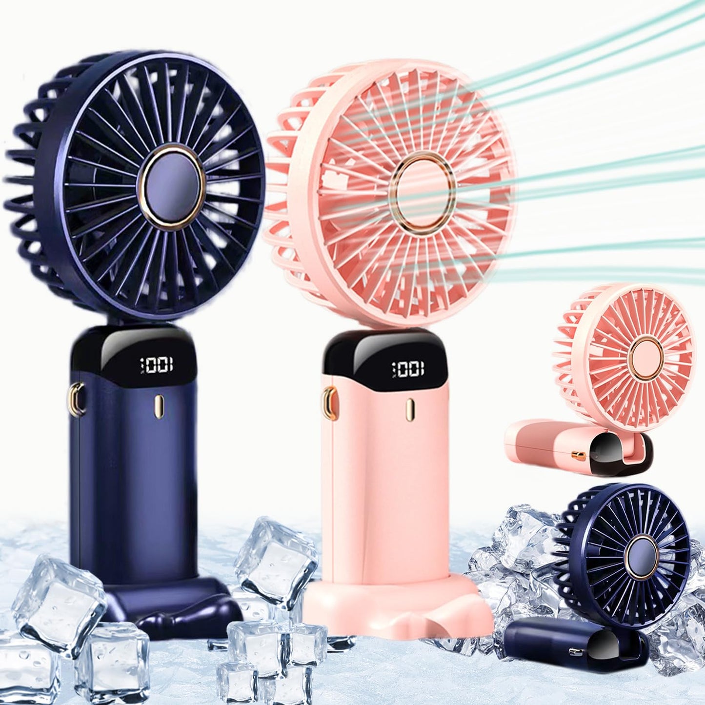 Portable Digital LED Handheld Fan – Cooling On-the-Go