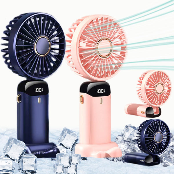 Portable Digital LED Handheld Fan – Cooling On-the-Go